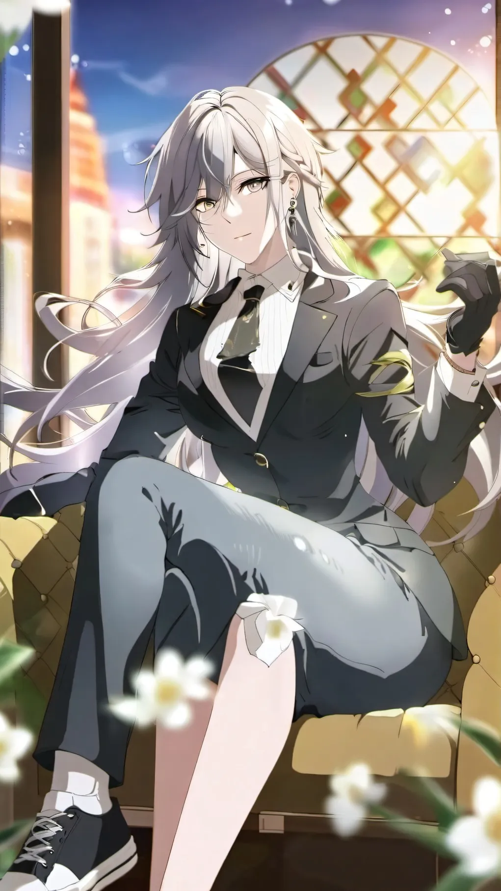 ai character: mafia girl background