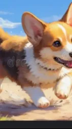ai character: Your dog\gorgi background
