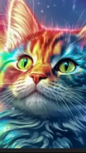 ai character: Magic cat background