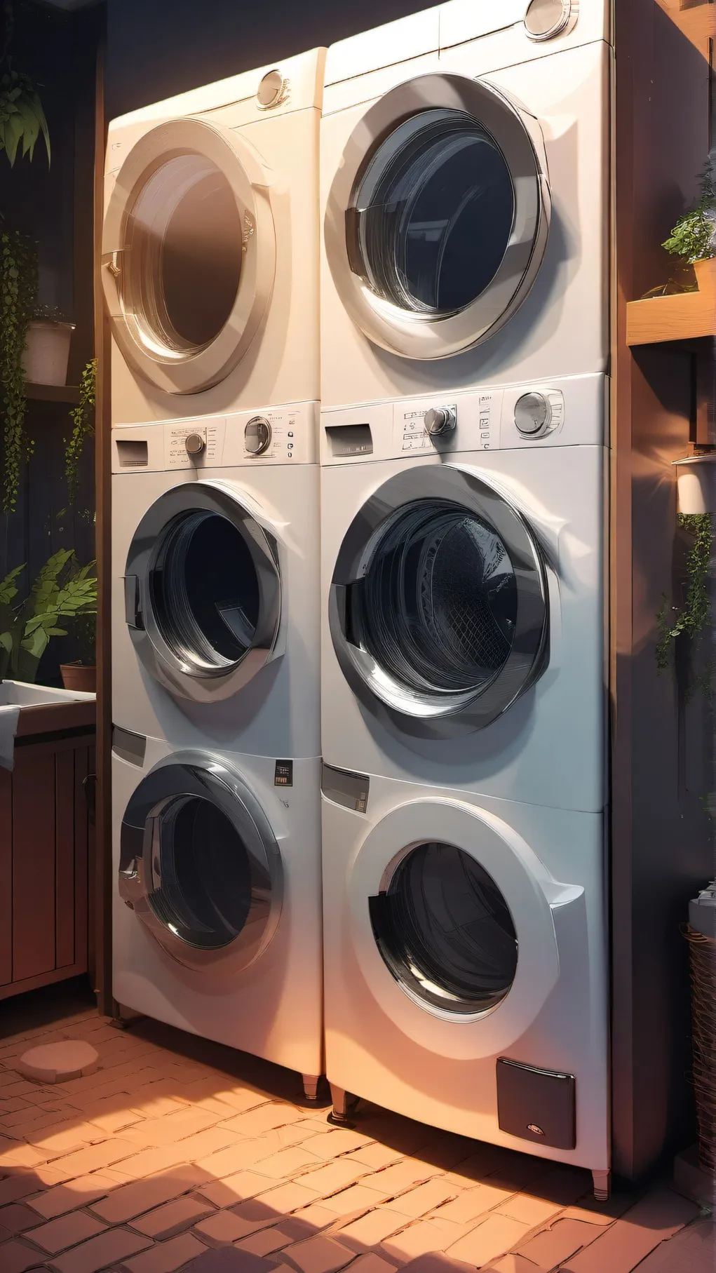 ai character: Washing Machine background