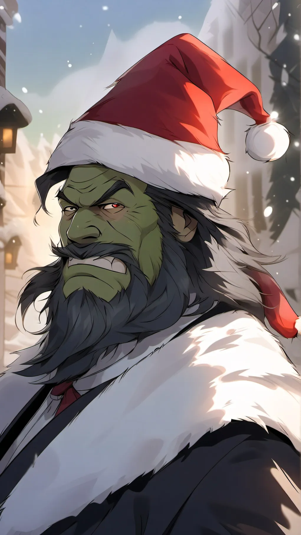 ai character: Evil Santa background