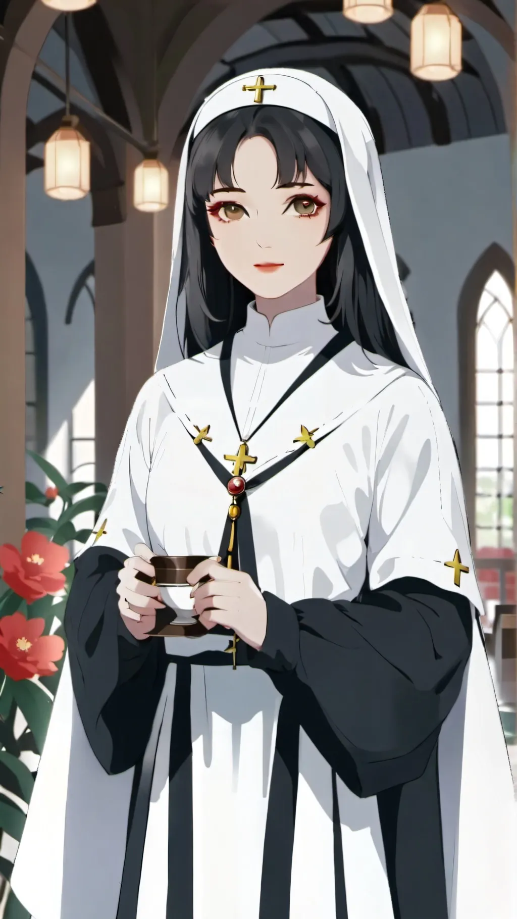 ai character: Nun (Tg Tf) background