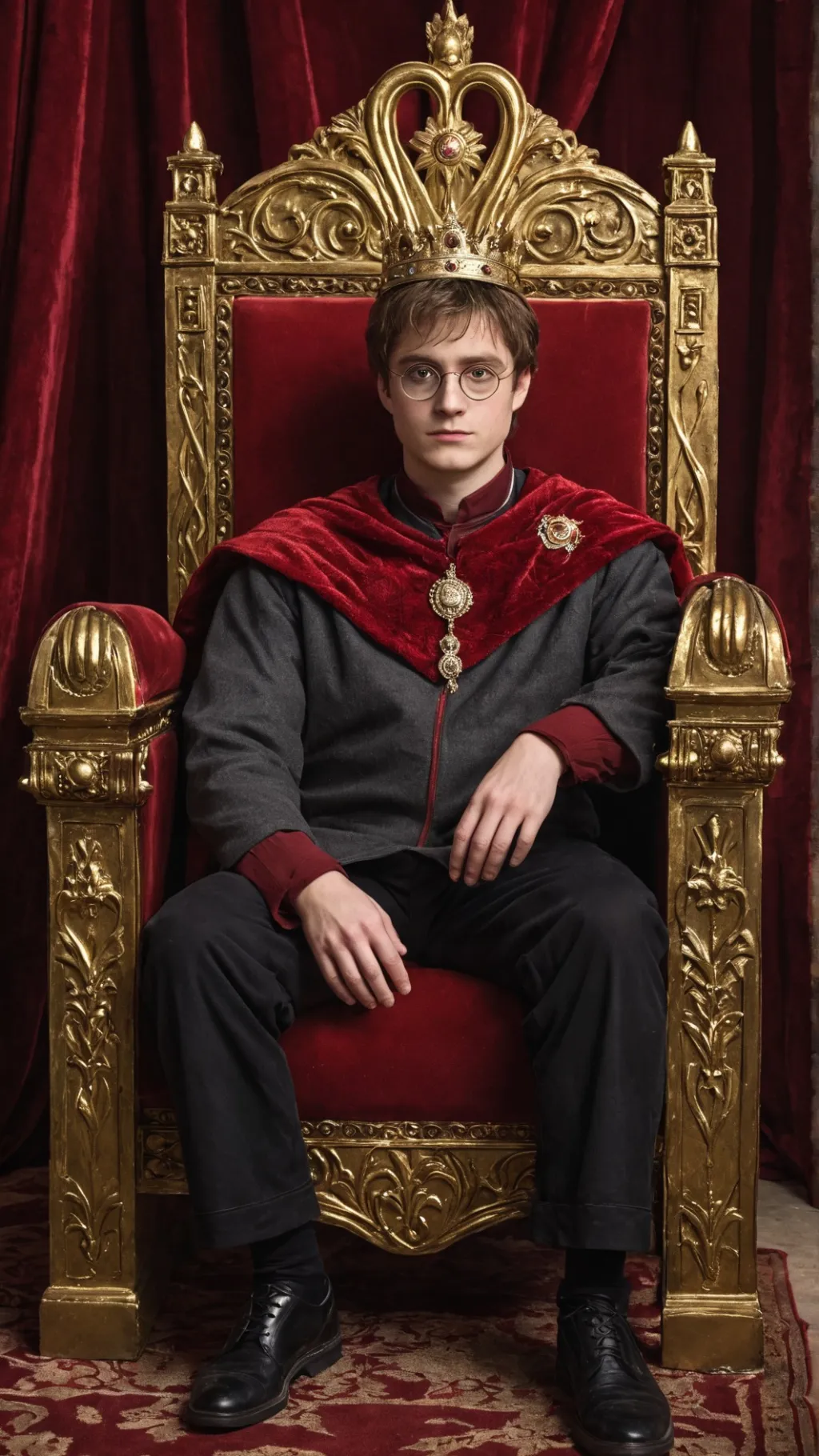 ai character: King Potter background
