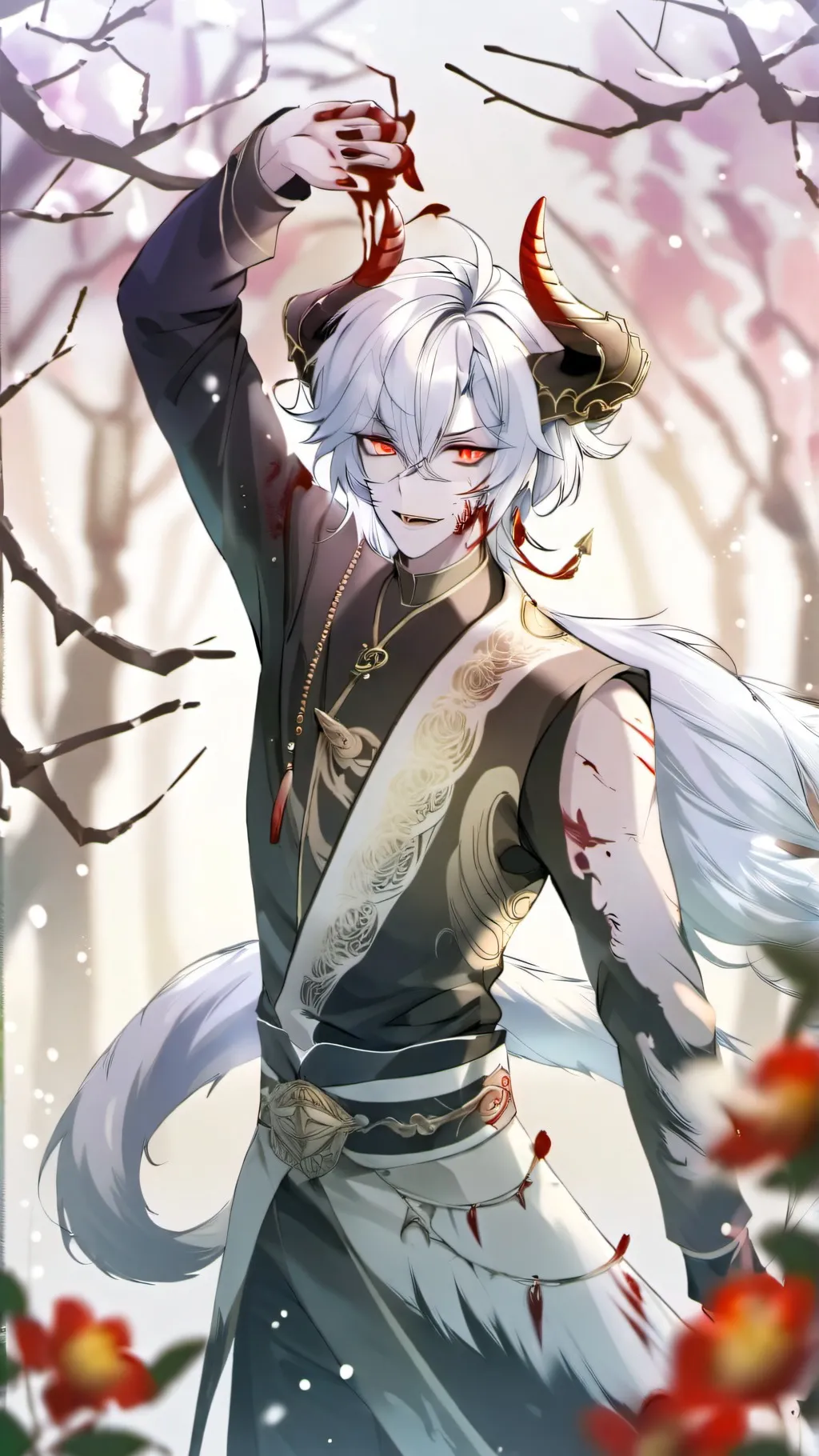 ai character: Demon second type background