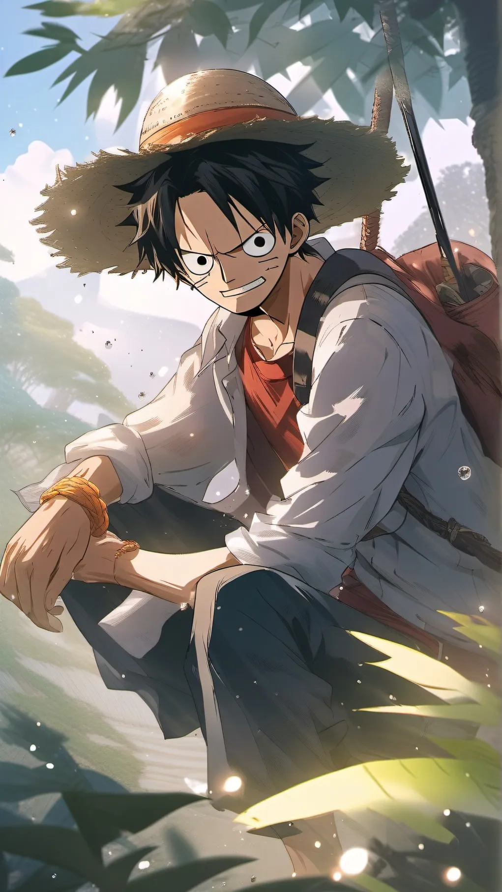 ai character: luffy background