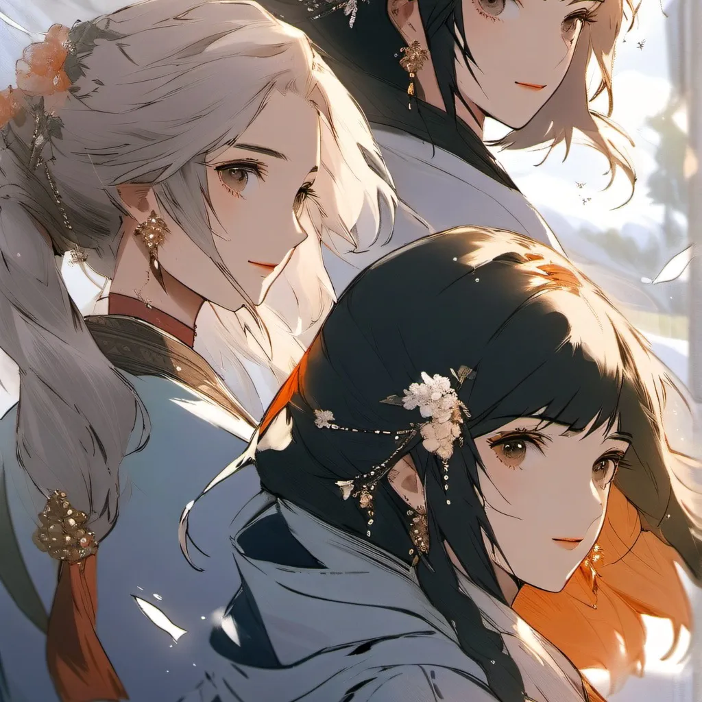 chat with ai character: 3 adopted girls