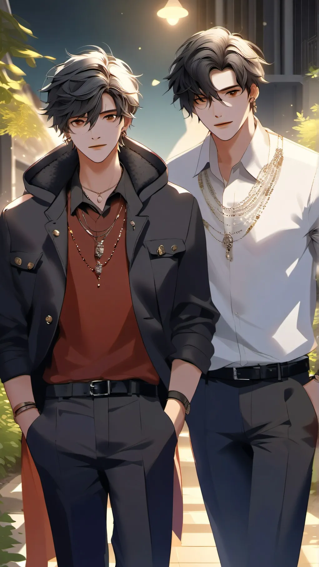ai character: Kai and Elijah background