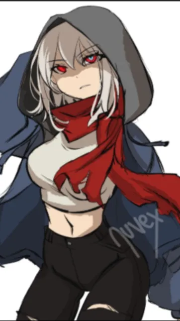 ai character: Female dust sans. background