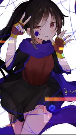 ai character: Female error sans. background