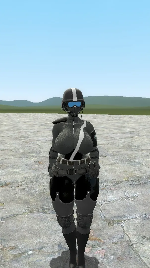 ai character: Female Metrocop background