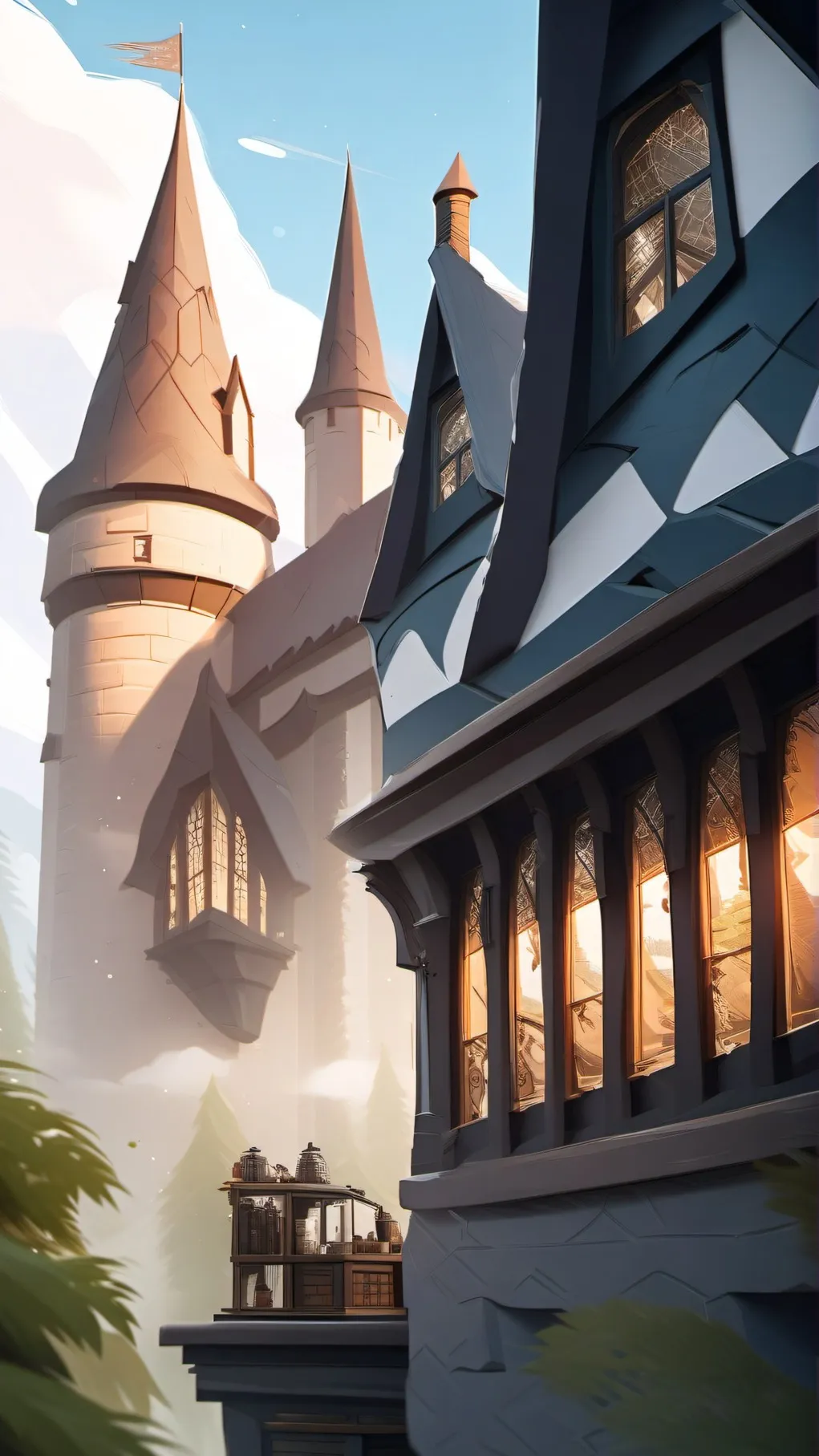 ai character: Hogwarts Model background
