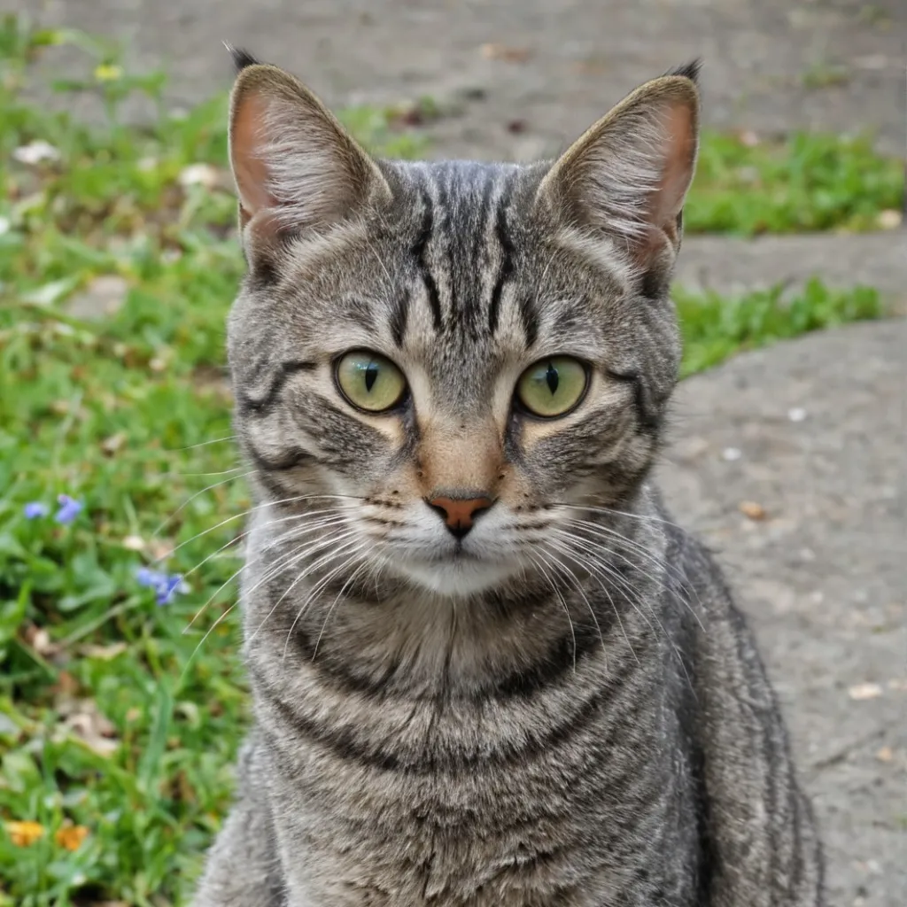 chat with ai character: gray tabby