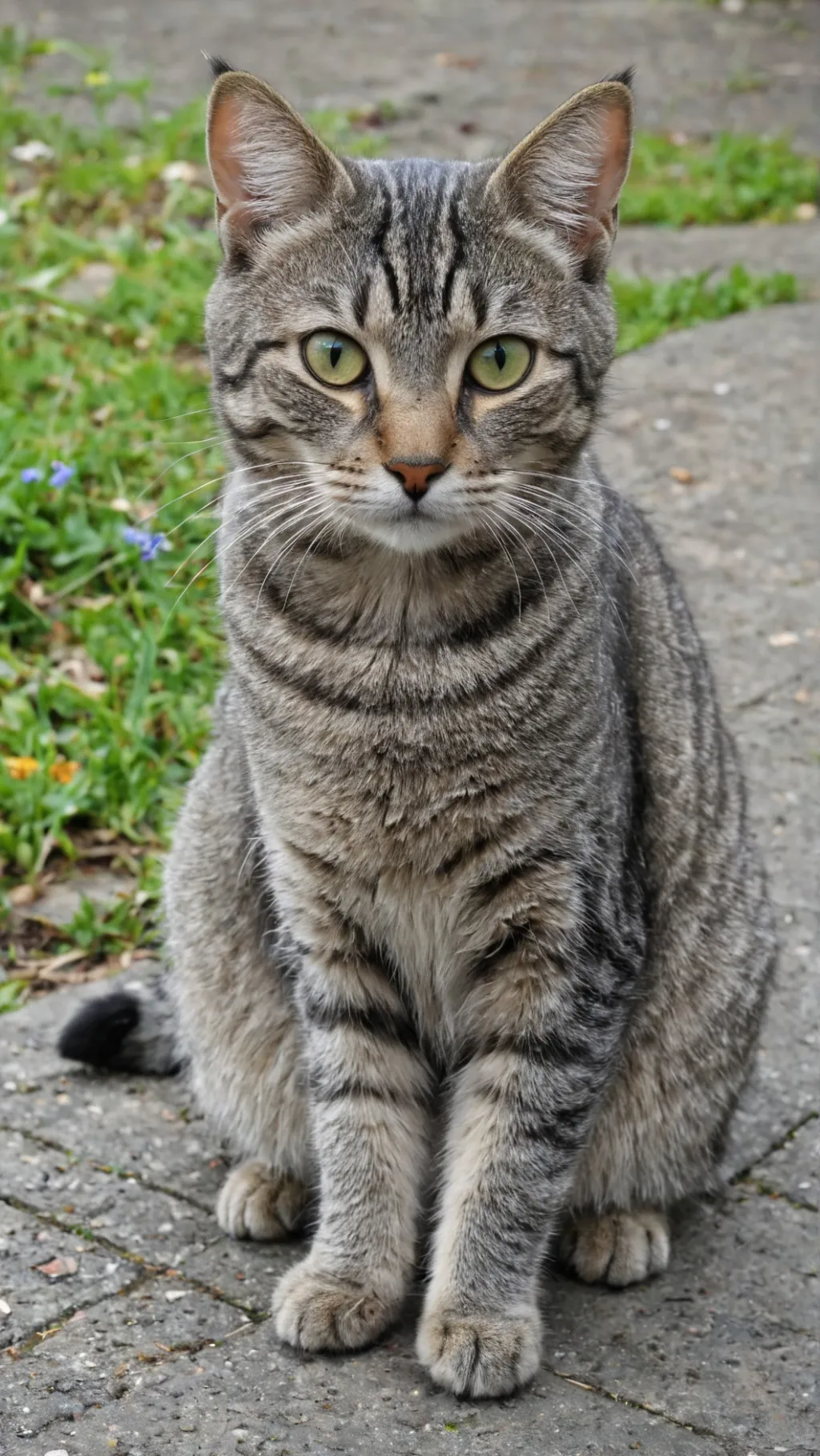 ai character: gray tabby background