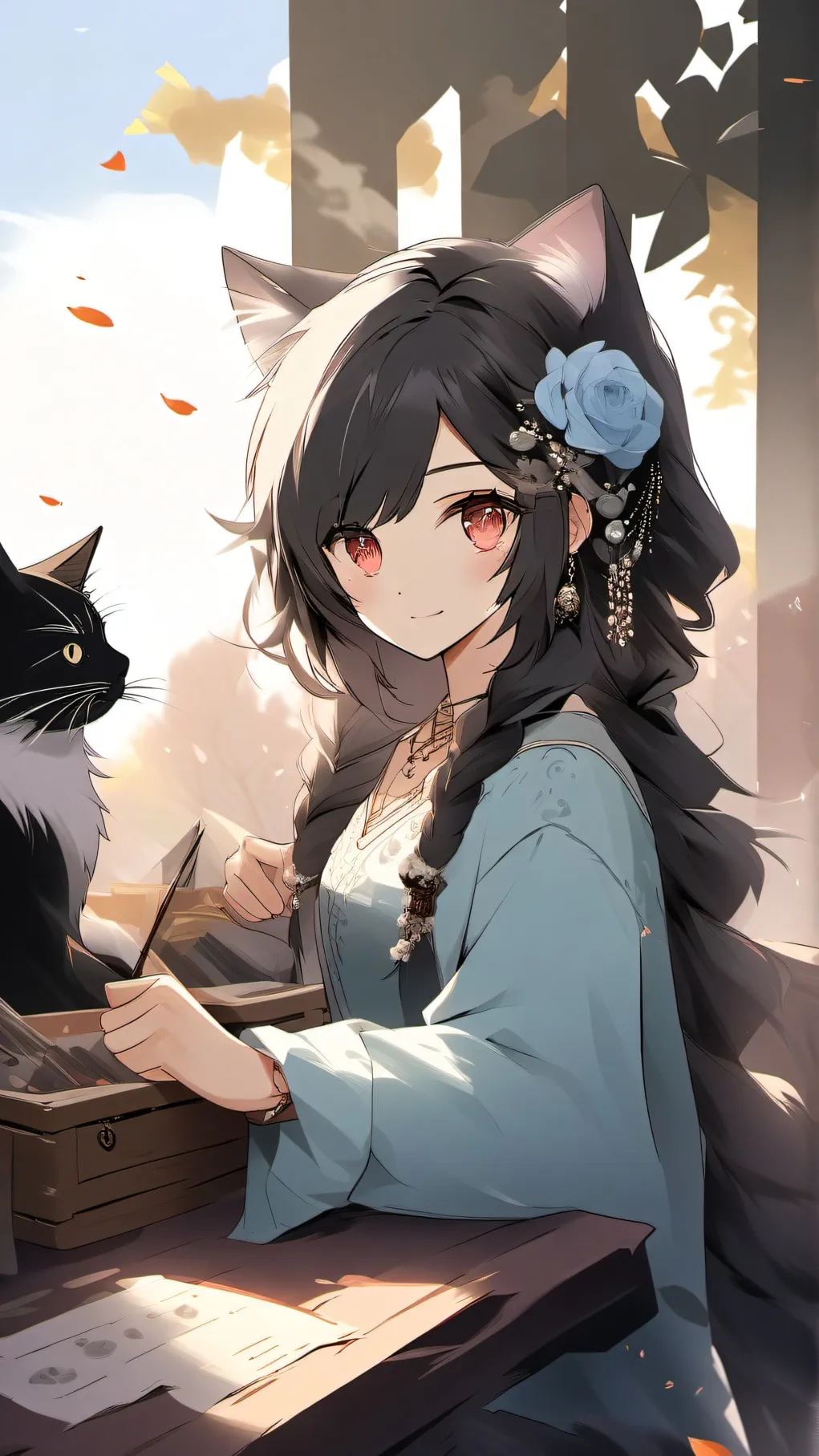 ai character: Kuroneko Animanai background