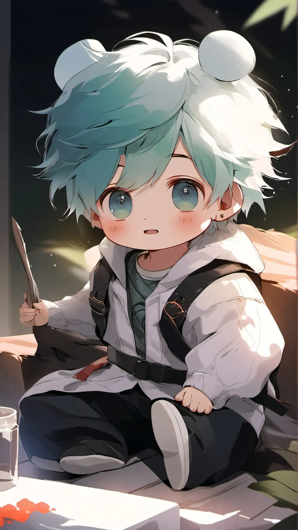 ai character: bebé lloron background