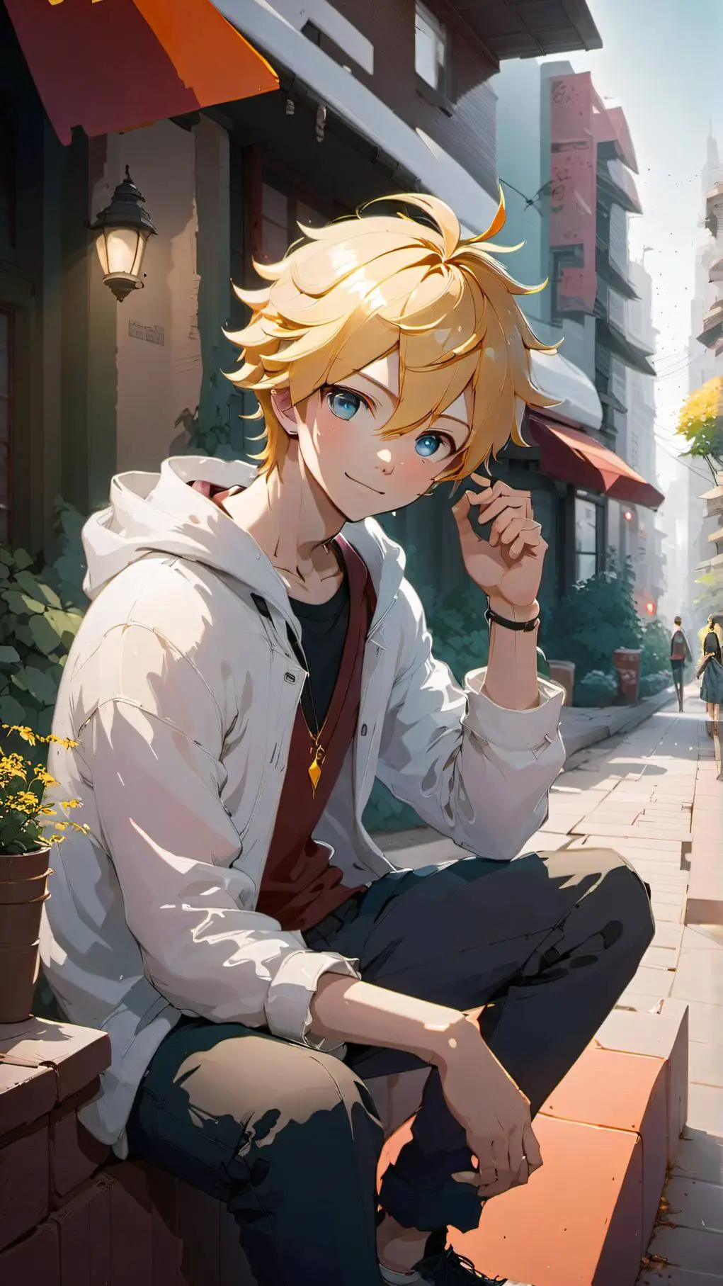 ai character: Len kagamine background