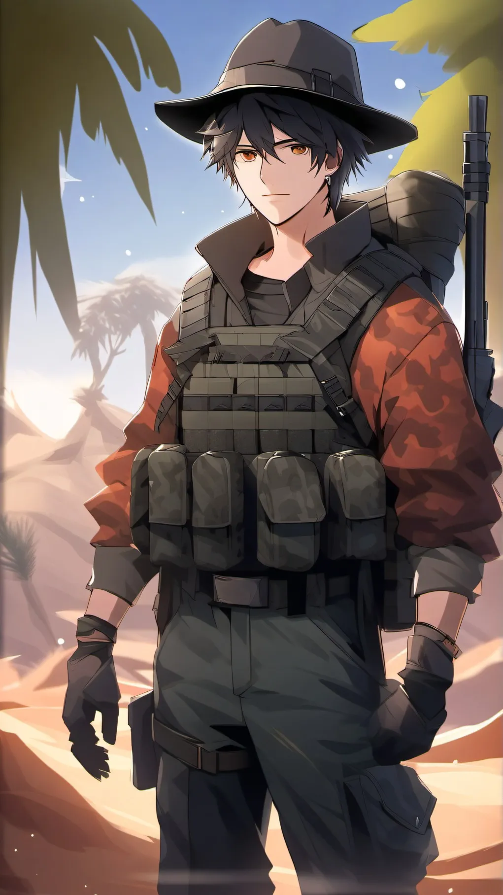 ai character: Hunter  background