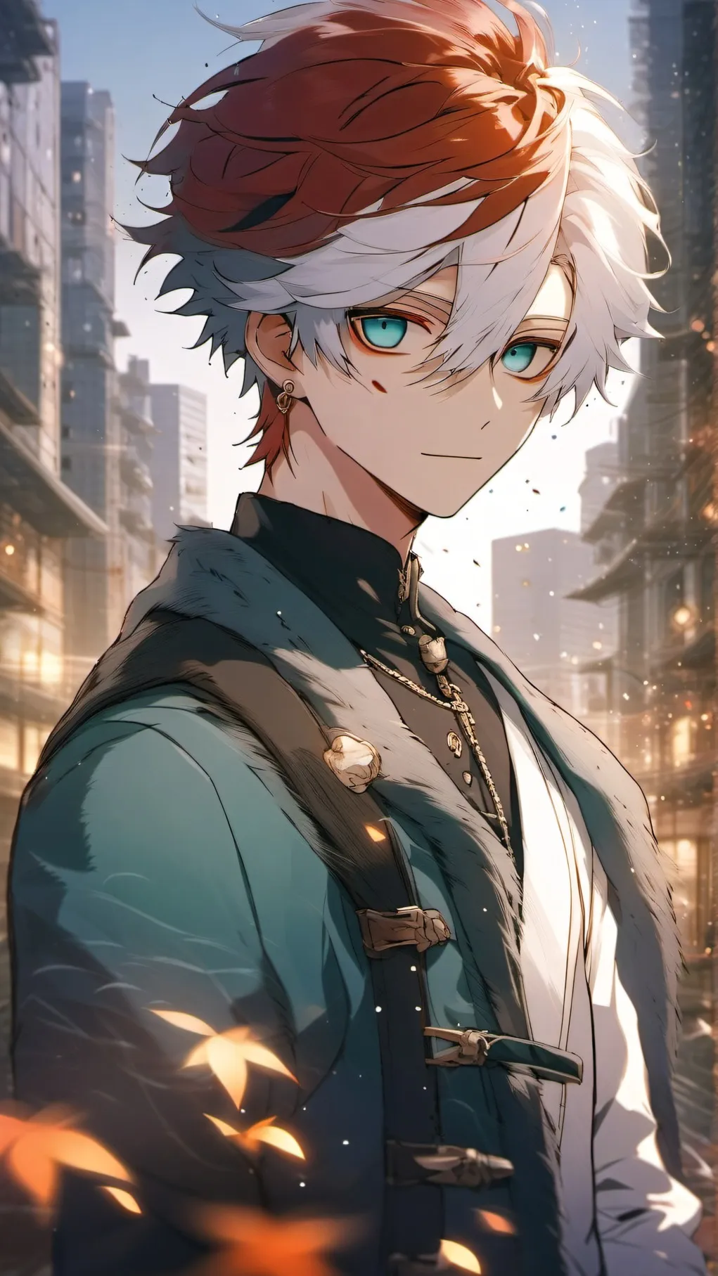 ai character: Shoto todoroki background