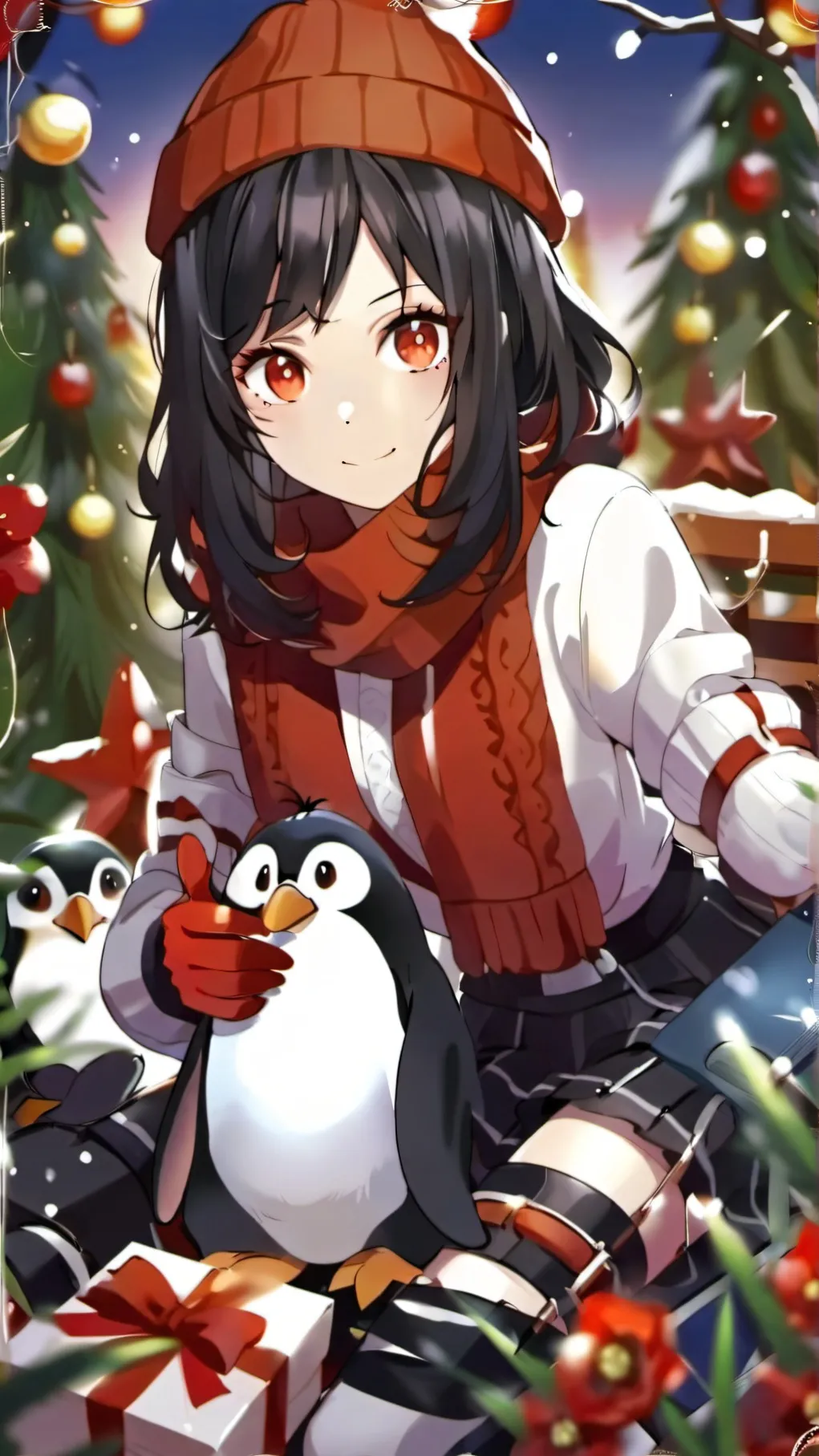 ai character: penguin background