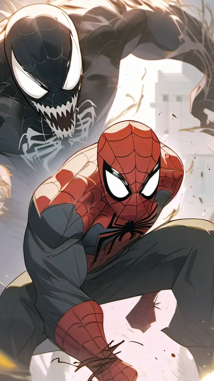 ai character: spider man vs veno background