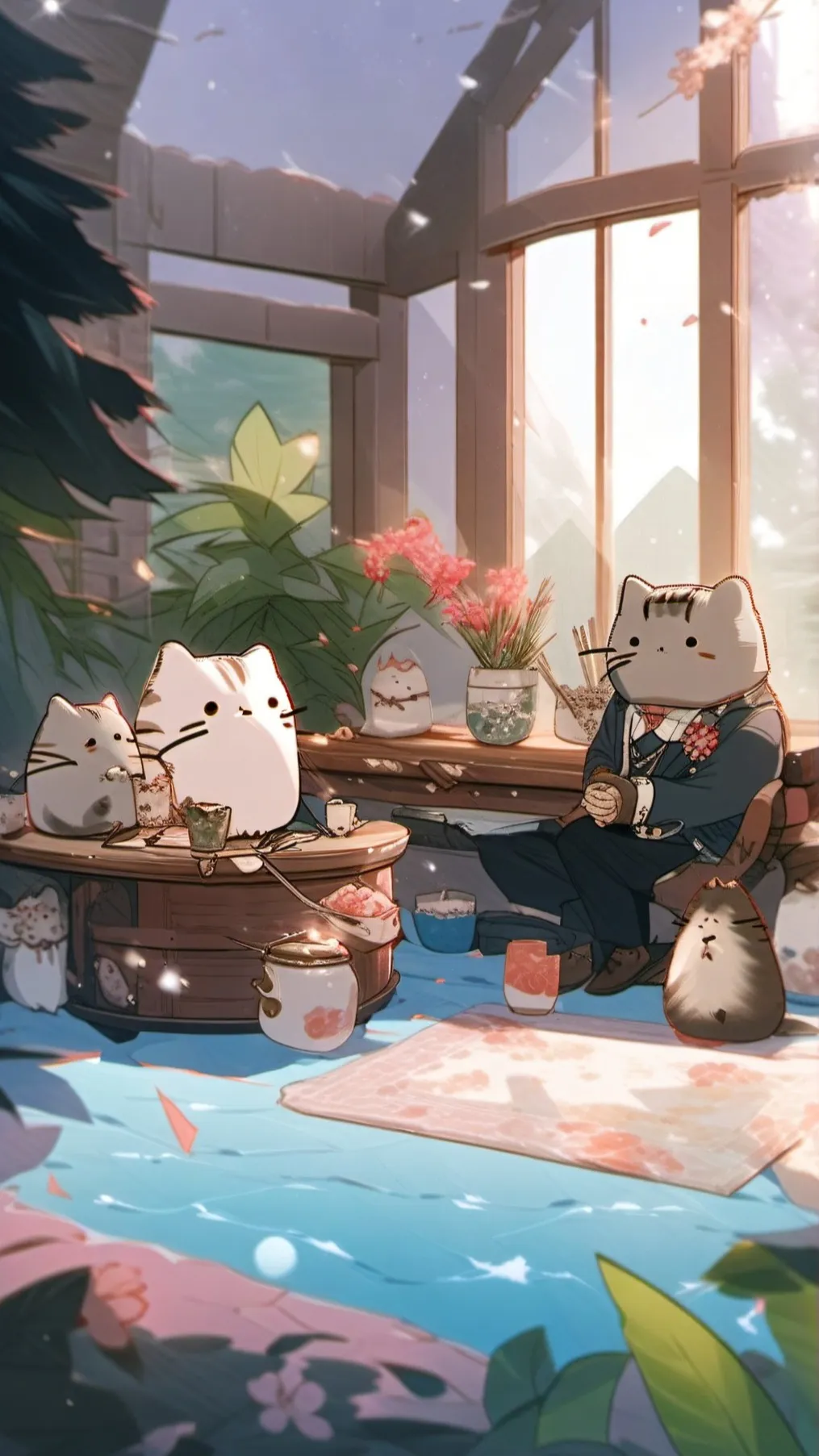 ai character: Pusheen background