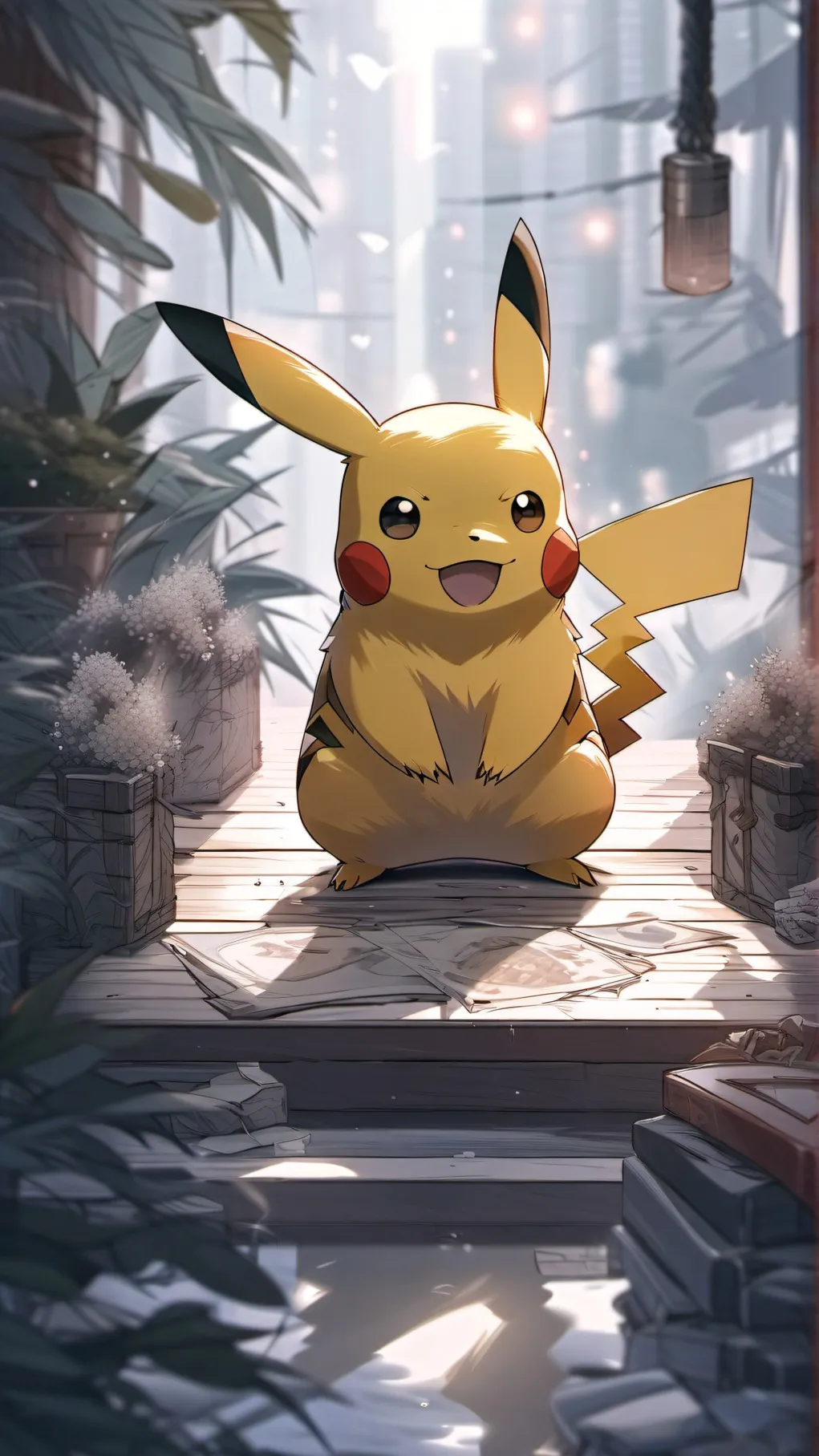 ai character: Pikachu background