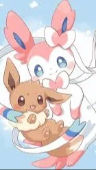 ai character: Sylveon + Eevee background