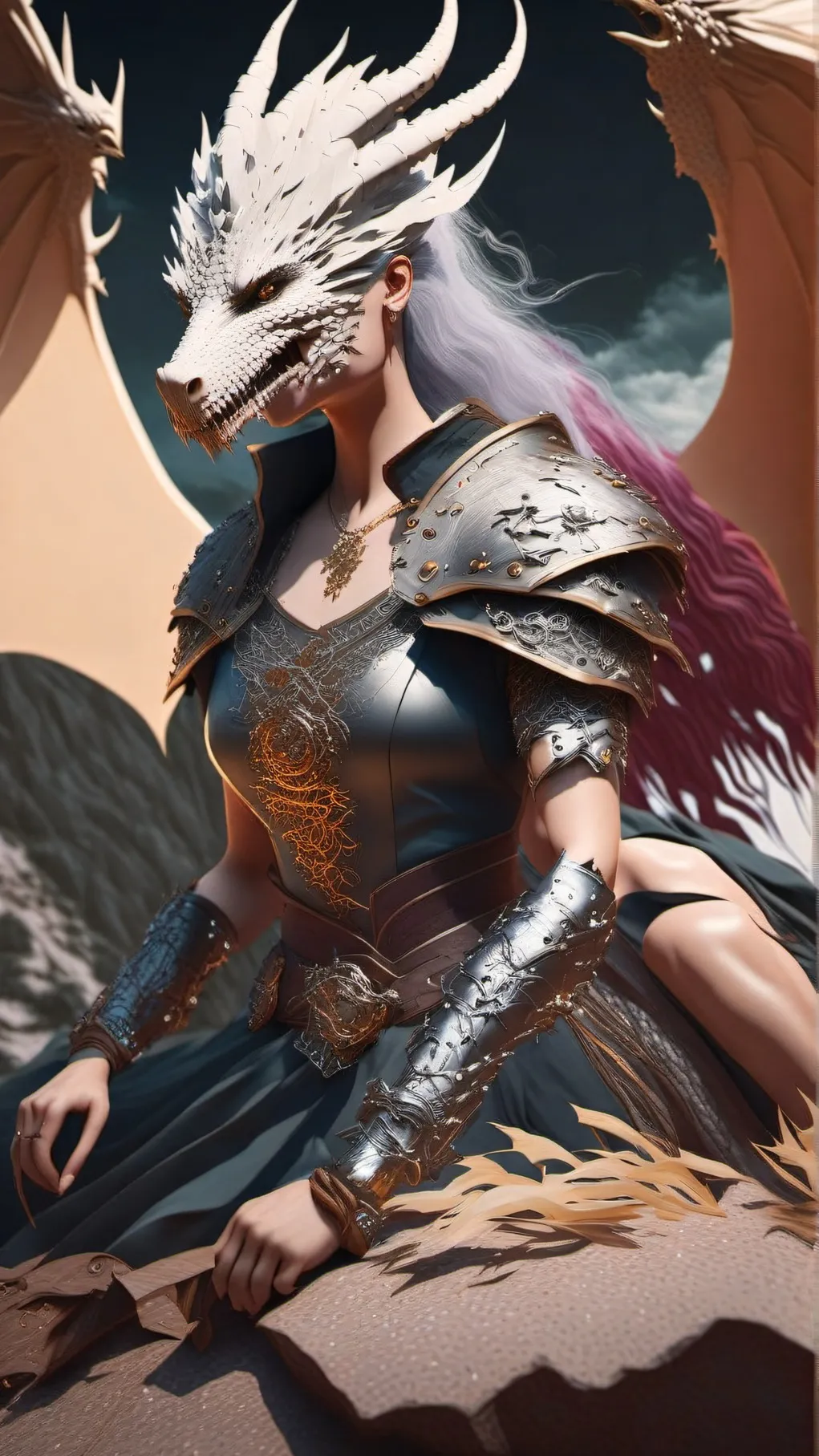 ai character: thunder dragon background