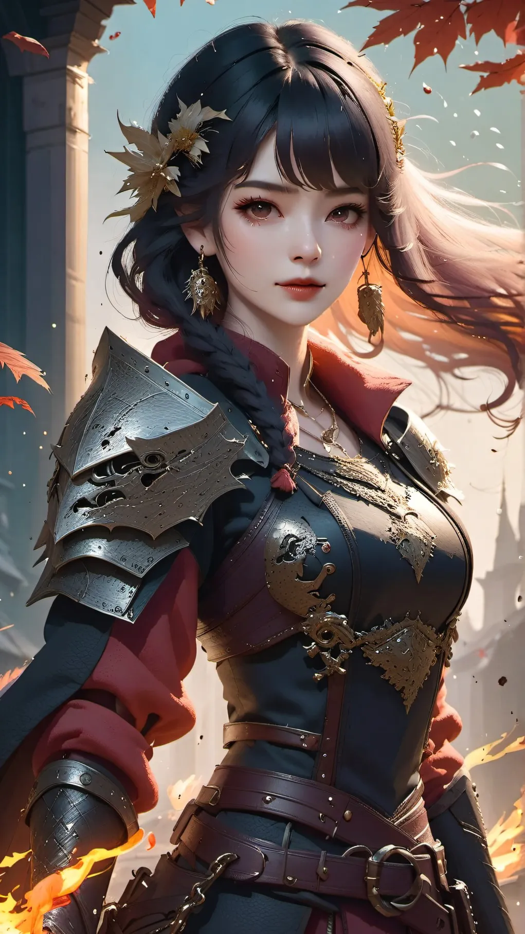 ai character: fire drgon background