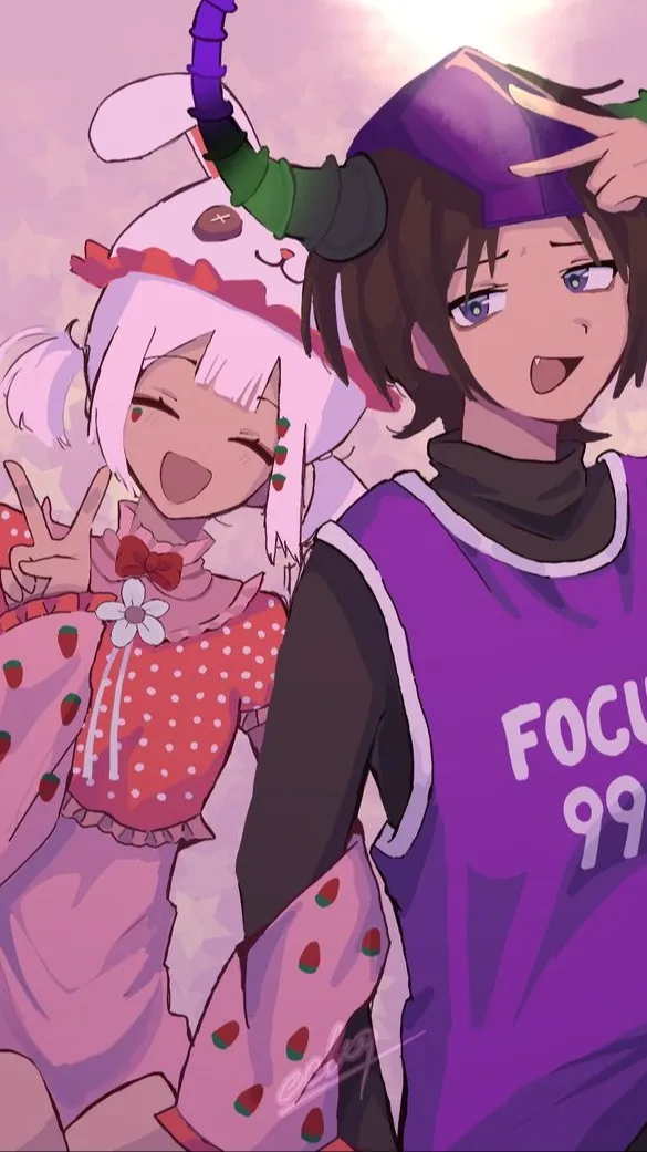 ai character: Focus and Erin :3 background