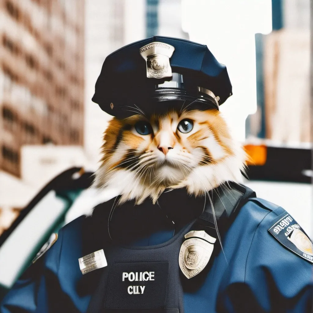 chat with ai character: NYPD Cop Cat