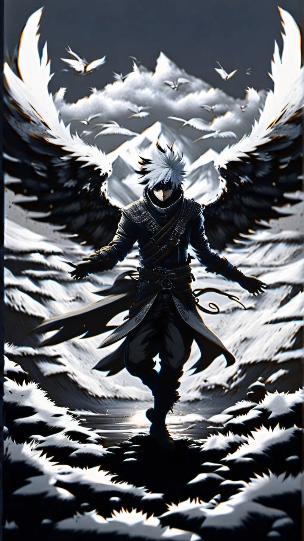 ai character: shadow background