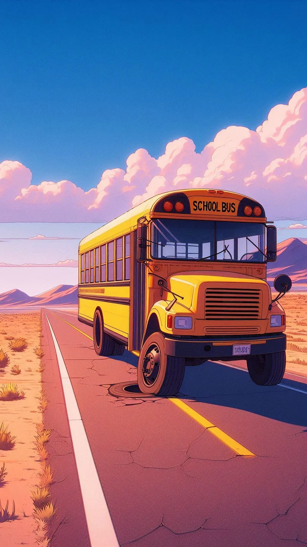 ai character: Road Trip Escolar background