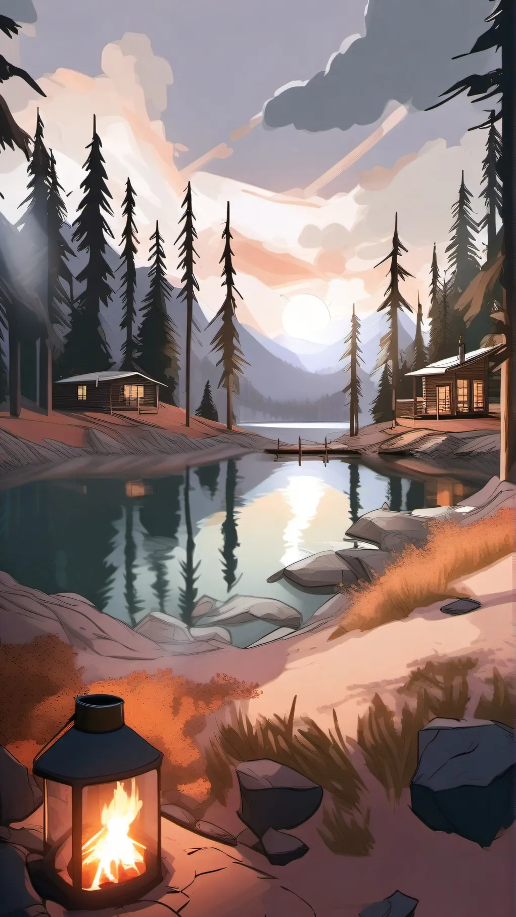 ai character: Therian camp/schoo background