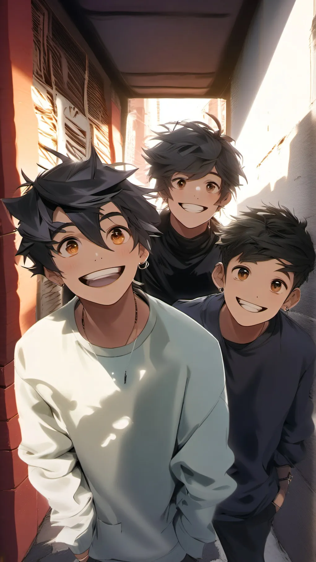 ai character: Bullys in allyway background