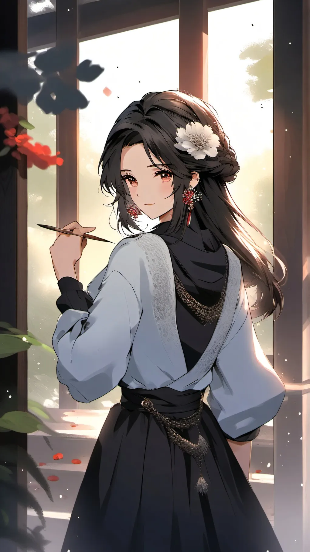 ai character: darkmoonbrush background