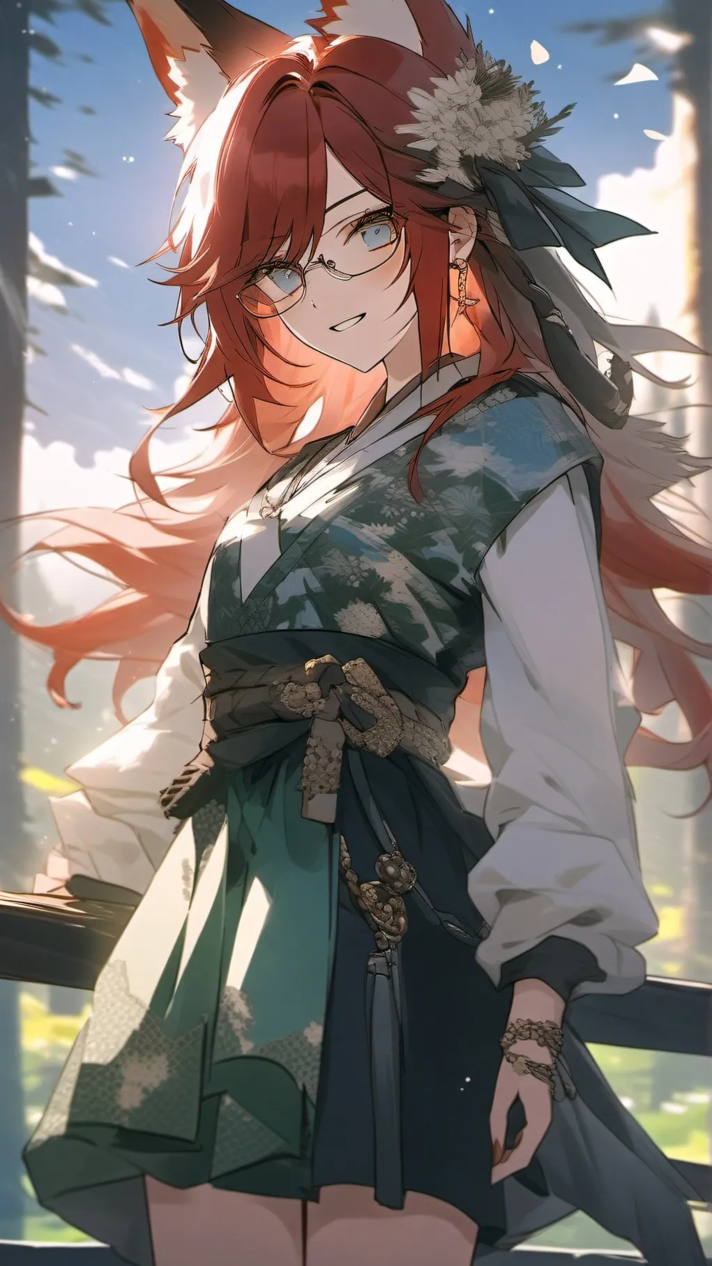 ai character: Amber background