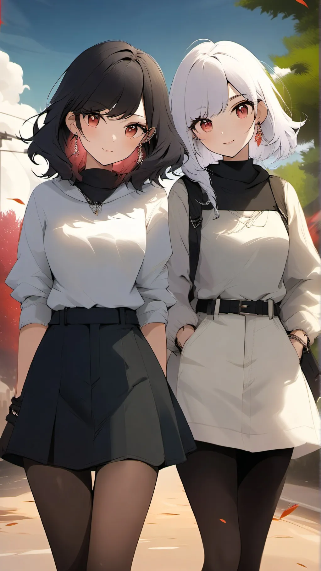 ai character: Yin and Yang twins background