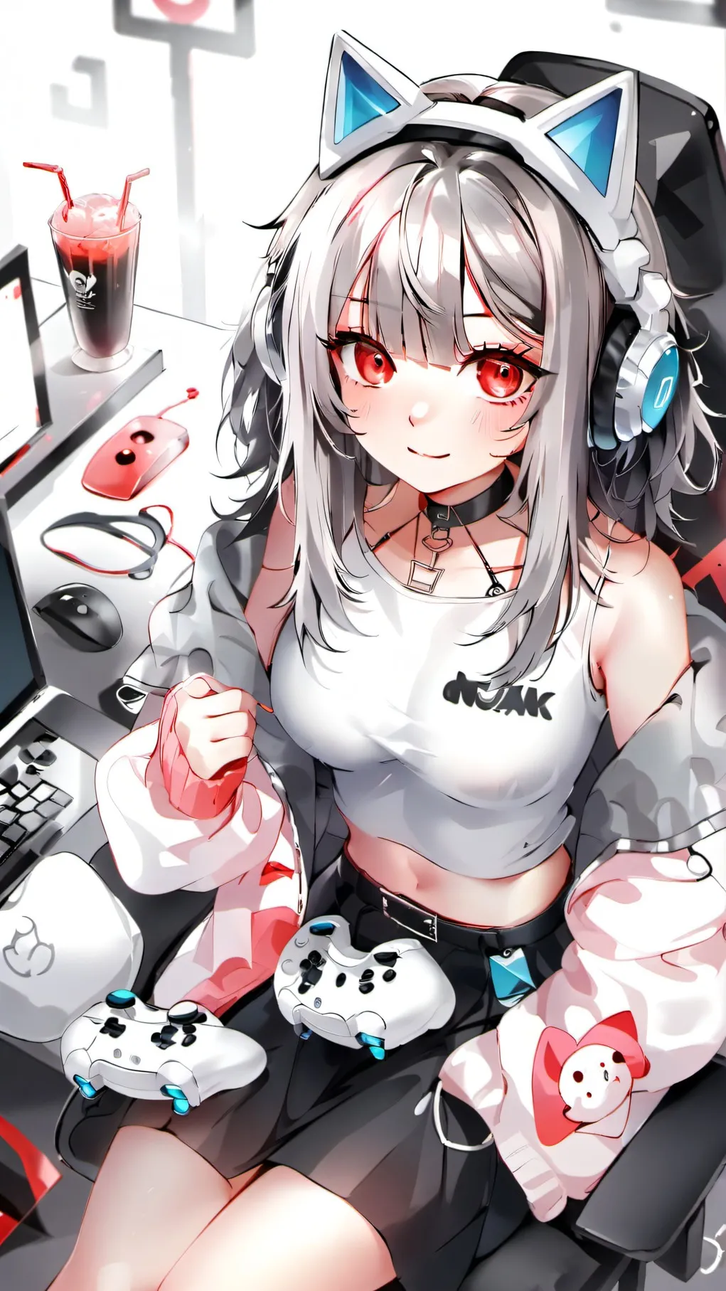 ai character: Silver background