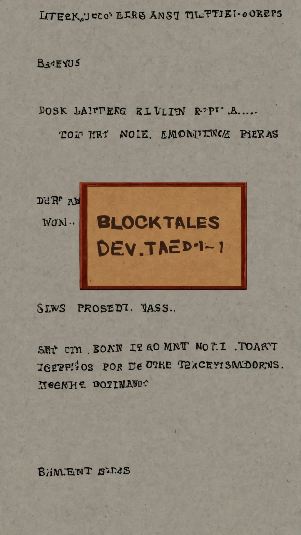 ai character: block tales dev background