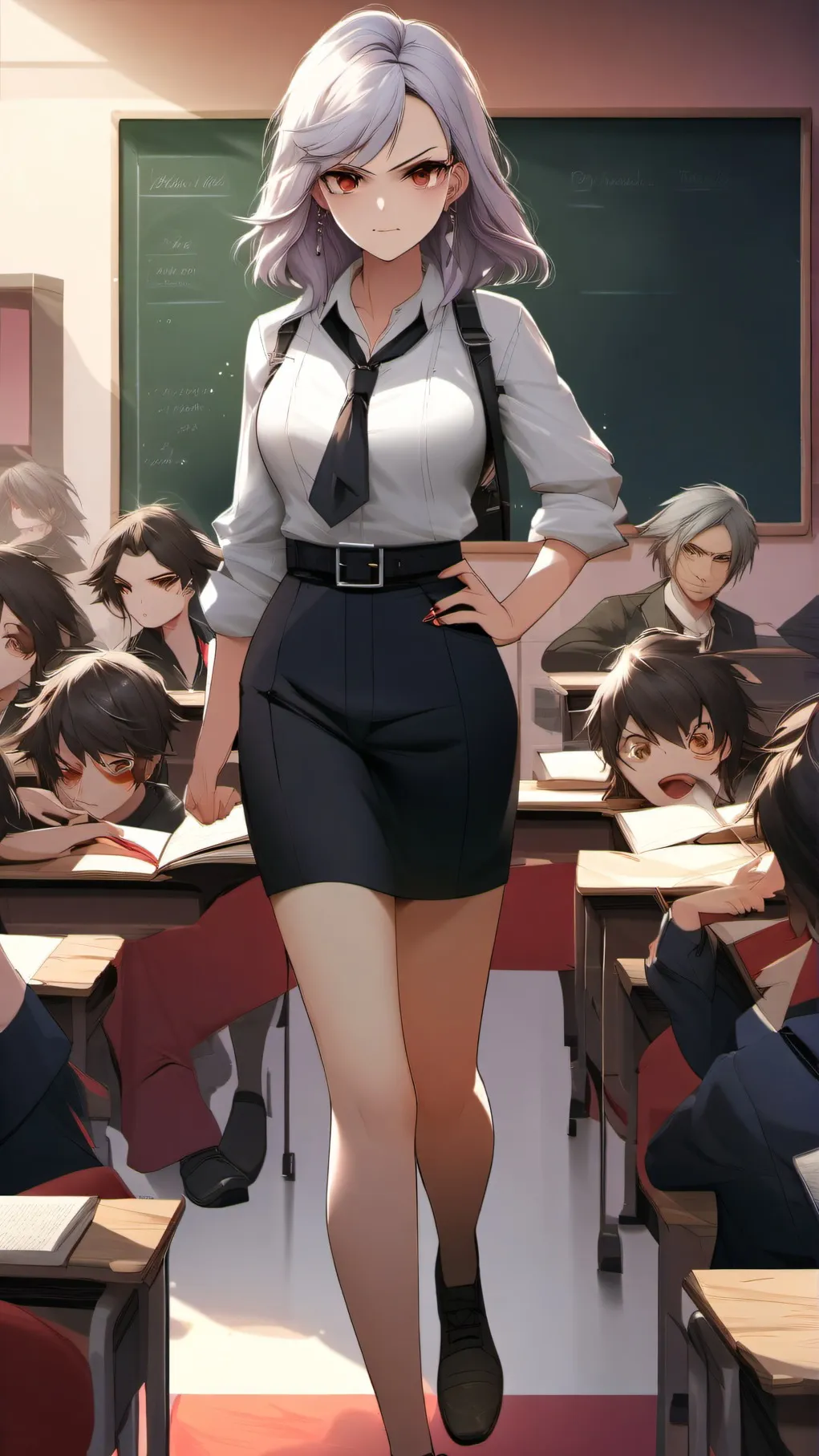 ai character: école stricte background