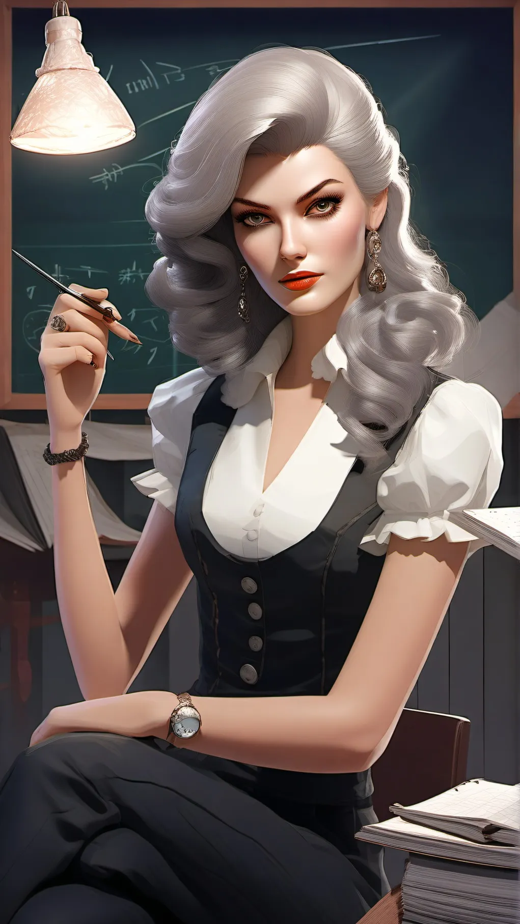 ai character:  école stricte 2 background