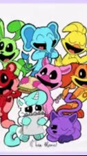 ai character: smilling critters background