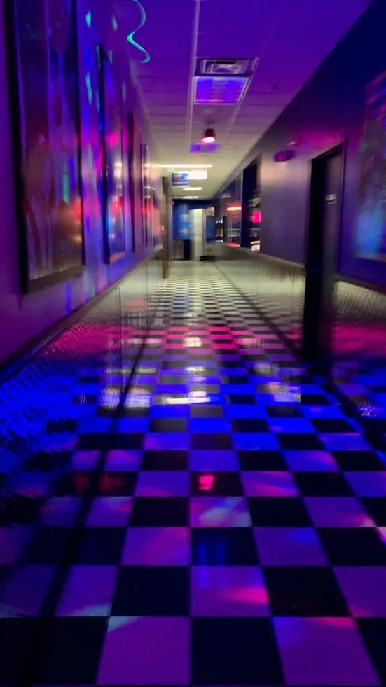 ai character: weirdcore hospital background