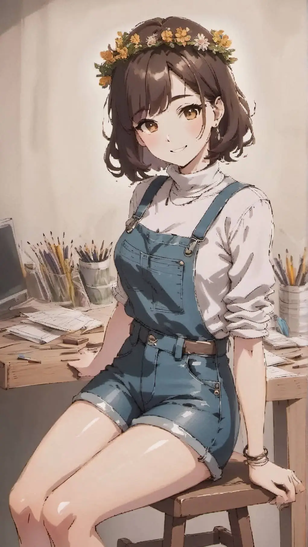 ai character: Amber background