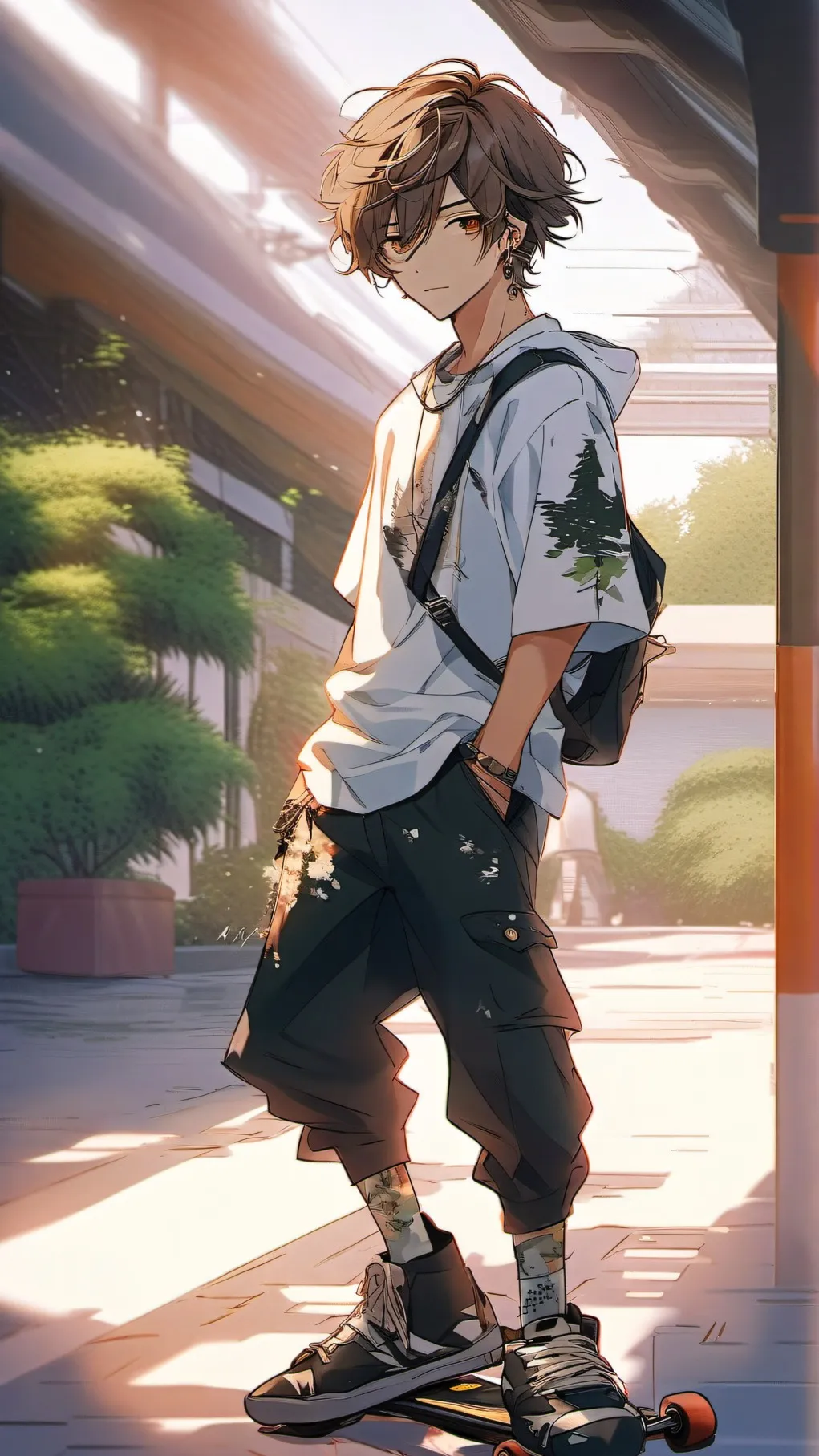 ai character: Leonardo  background