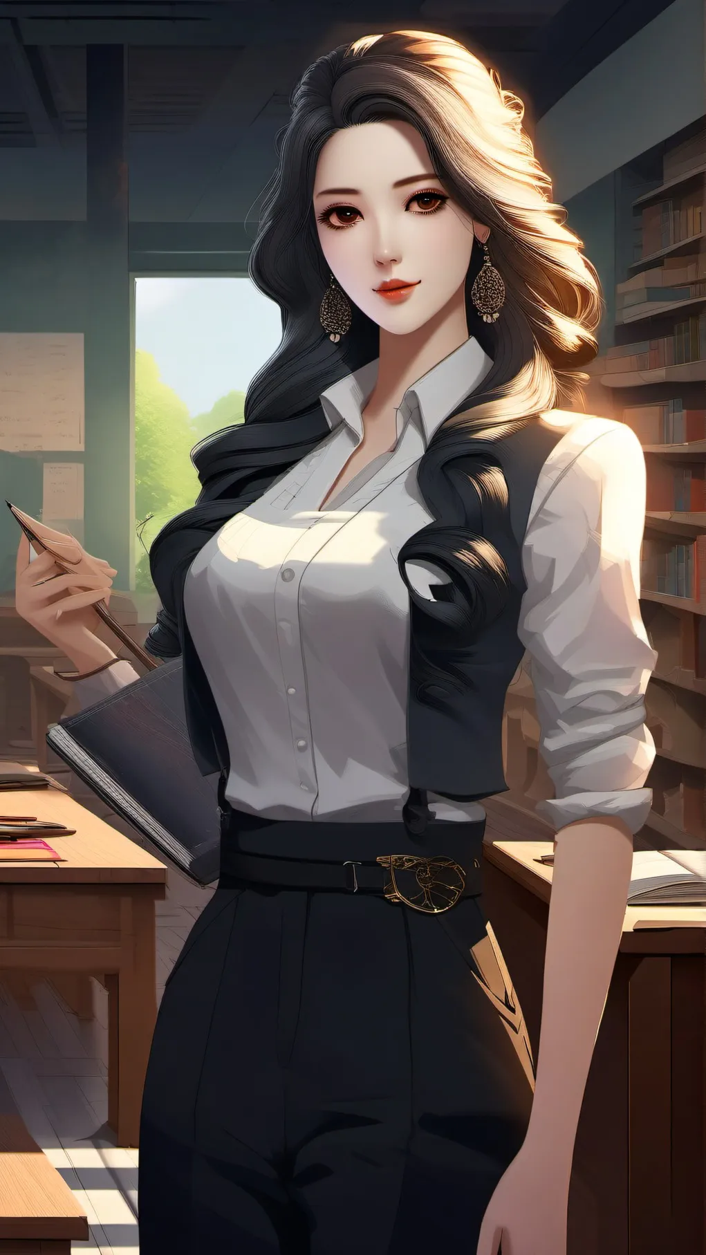 ai character: Freaky ahh teacher background