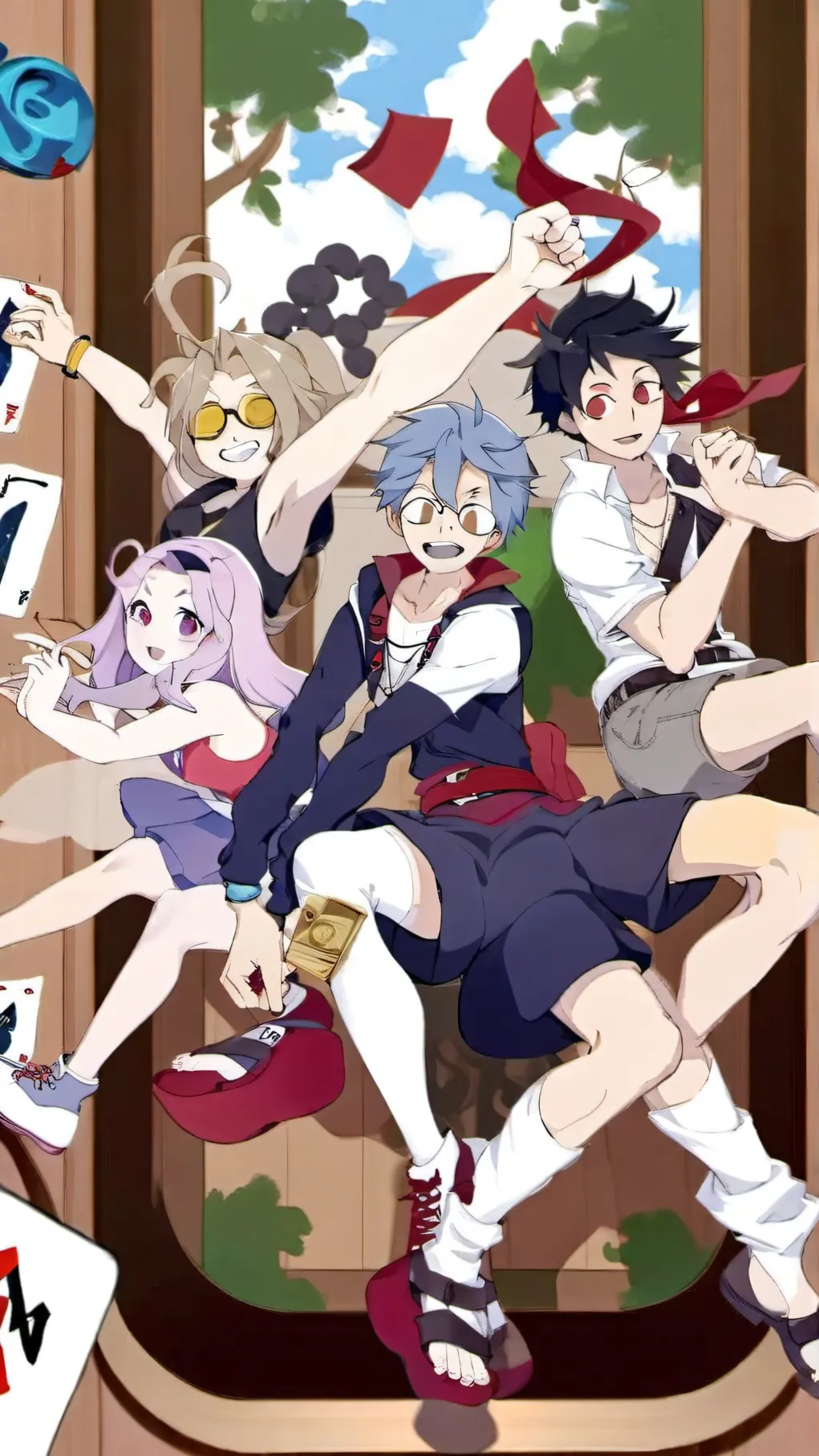 ai character: MHA sleep over background