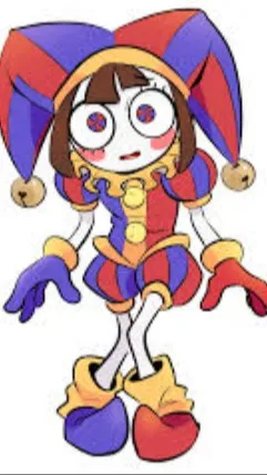 ai character: 🩵Pomni❤ background