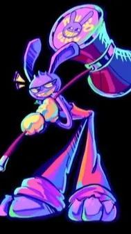 ai character: Jax💜🐇 background